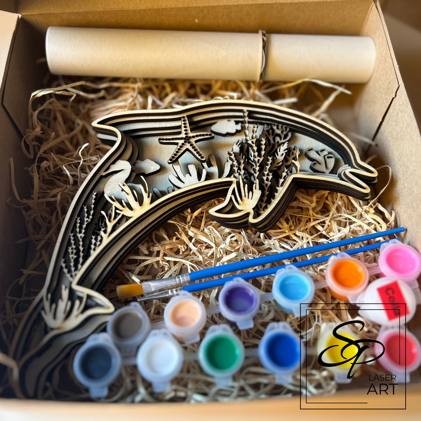 Kit da colorare in legno - CARROZZA DI CENERENTOLA